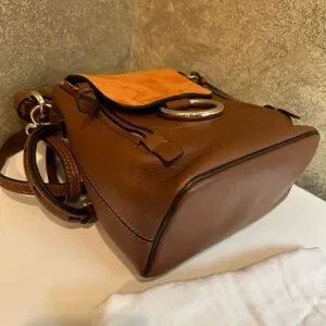 Chloe | Bags | Chloe Orange And Brown Leather Backpack 